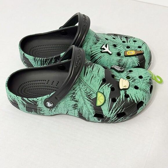 Crocs Classic Pool Party NWT Sz  M13 Tropical Leaves Clog - Picture 10 of 11